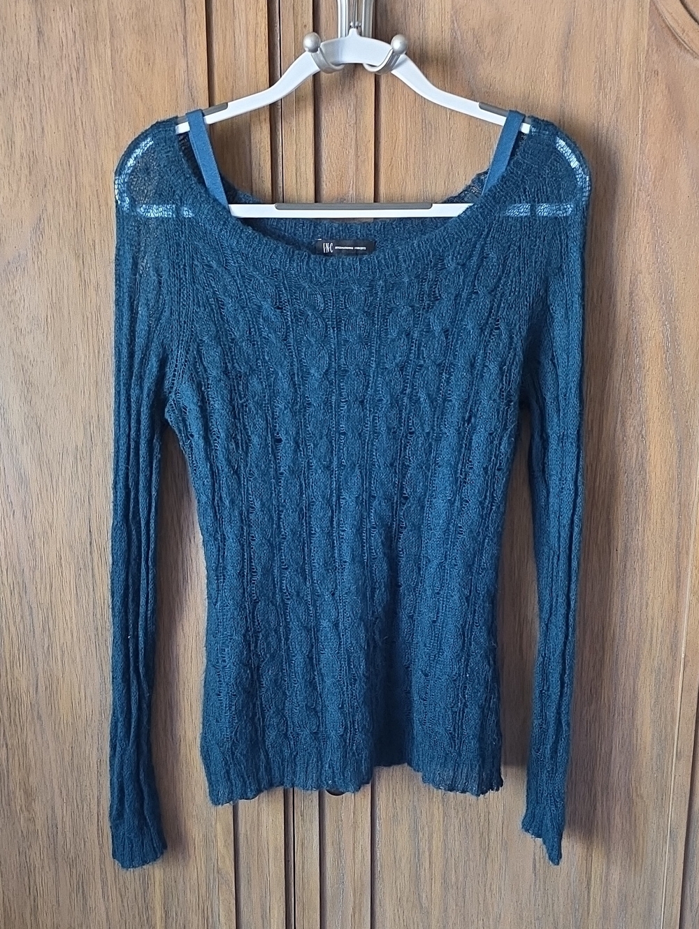 INC Sheer Embroidered Sweater, Under Shirt Size L
